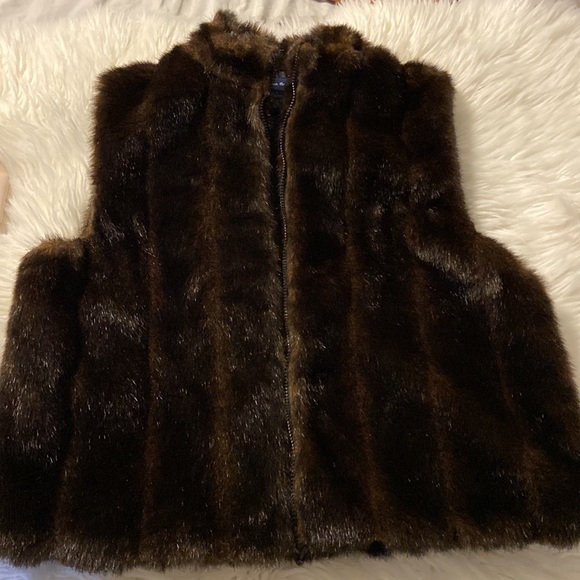 Faux Mink Preston & York Vest size L excellent condition long 24” bust 38” - Picture 8 of 8